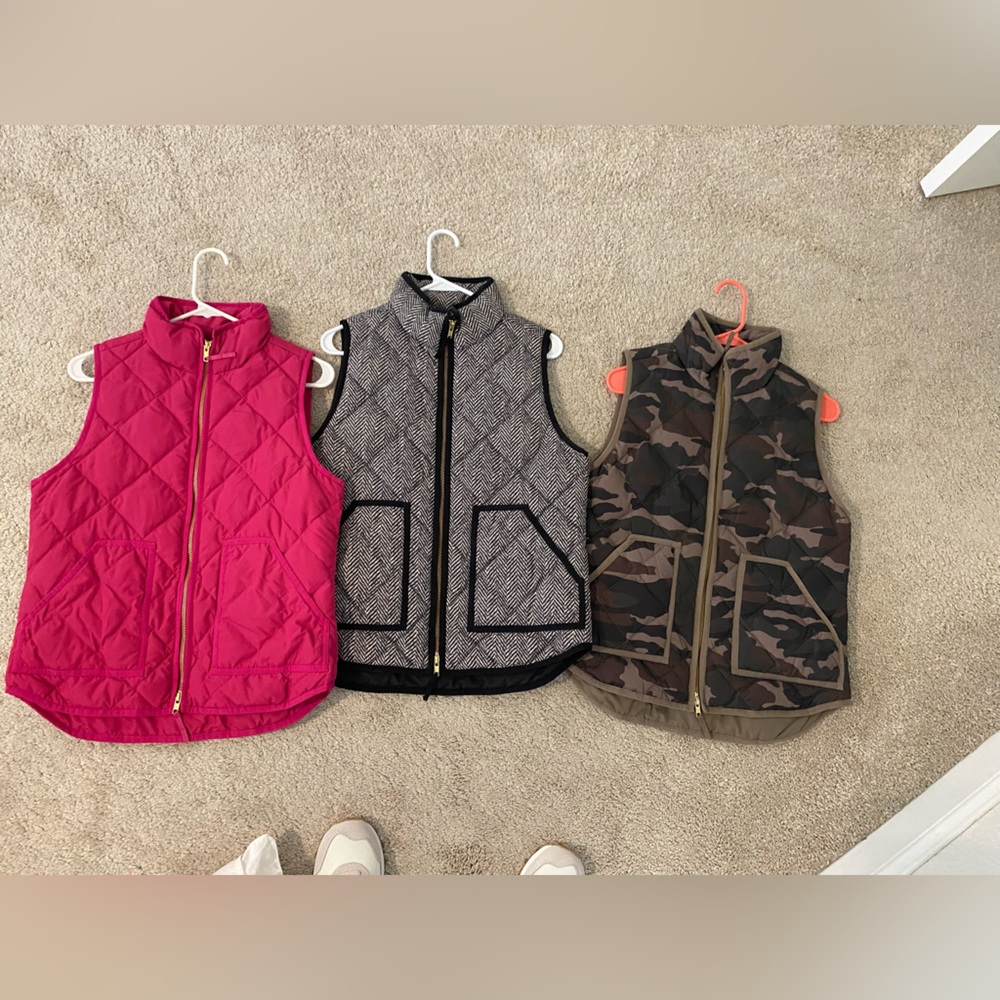 3 J Crew puffer vests